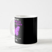 Leiden an der Fibromyalgie Butterfly Purpl Kaffeetasse (Vorderseite Links)