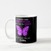 Leiden an der Fibromyalgie Butterfly Purpl Kaffeetasse (Links)