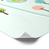 Leiden City Illustrierte Karte mit Minze Hintergru Poster (Ecke)