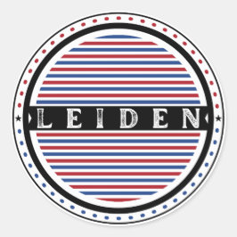 Leiden City Pride Emblem – Dutch Identity Runder Aufkleber