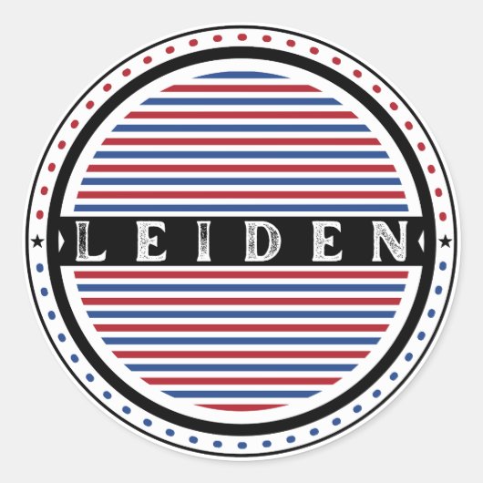 Leiden City Pride Emblem – Dutch Identity Runder Aufkleber (Vorderseite)
