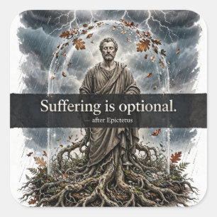 Leiden ist optional — Epictetus Aufkleber
