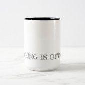 LEIDEN IST OPTIONAL. Erholung Typografie Hope Zweifarbige Tasse (Mittel)