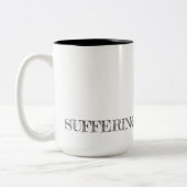 LEIDEN IST OPTIONAL. Erholung Typografie Hope Zweifarbige Tasse (Links)