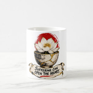 Leiden kann das Herz öffnen Dhammapada Kaffeetasse