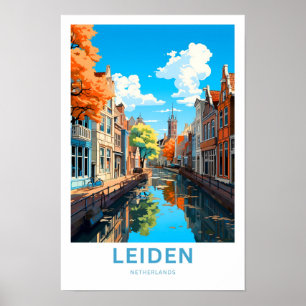 Leiden Netherlands Travel Print Poster