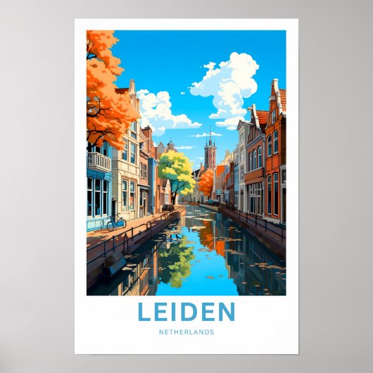 Leiden Netherlands Travel Print Poster (Vorne)