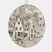 Leiden South Holland Niederlande Pen Ink Zeichnend Keramik Ornament (Links)