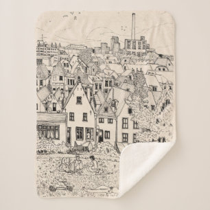 Leiden South Holland Niederlande Pen Ink Zeichnend Sherpadecke