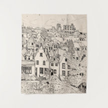 Leiden South Holland Niederlande Pen Ink Zeichnend