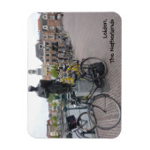 Leiden (Statue & Fahrräder) Magnet (Vertikal)