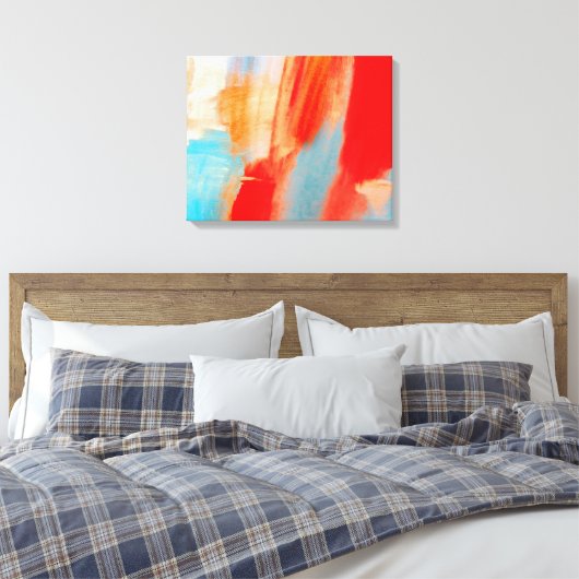 Leidenschaft ・ Abstrakte Kunst ・ Aquarellfarbene P Leinwanddruck (Insitu (Schlafzimmer))