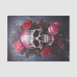 Leidenschaft Blume, die Tränen, Goth Skull und Ros Seidenpapier