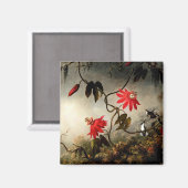 Leidenschaft Blume mit Hummingbirds von M.J. Heade Magnet (Vorderseite/Rückseite)
