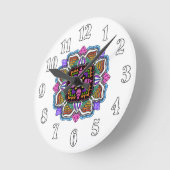 Leidenschaft entfacht runde wanduhr (Winkel)