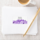 Leidenschaft für das Lila Blumenadressen-Label Adressaufkleber (Insitu)