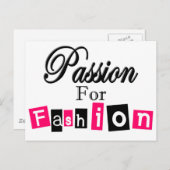 Leidenschaft für Mode Postkarte (Vorne/Hinten)