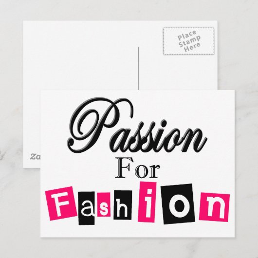 Leidenschaft für Mode Postkarte (Vorne/Hinten)