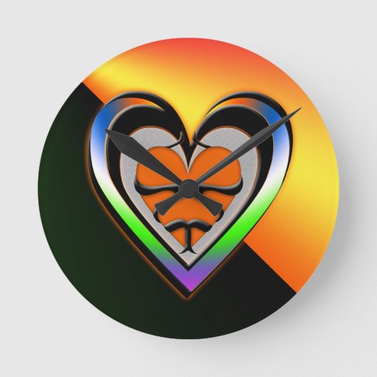 Leidenschaft Runde Wanduhr (Vorderseite)