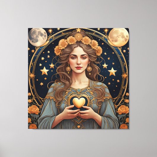 Leidenschaft - Tarot Leinwanddruck (Vorderseite)