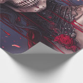 Leidenschaft und Schmerz, dunkle Königin. Gothic S Geschenkpapier (Ecke)