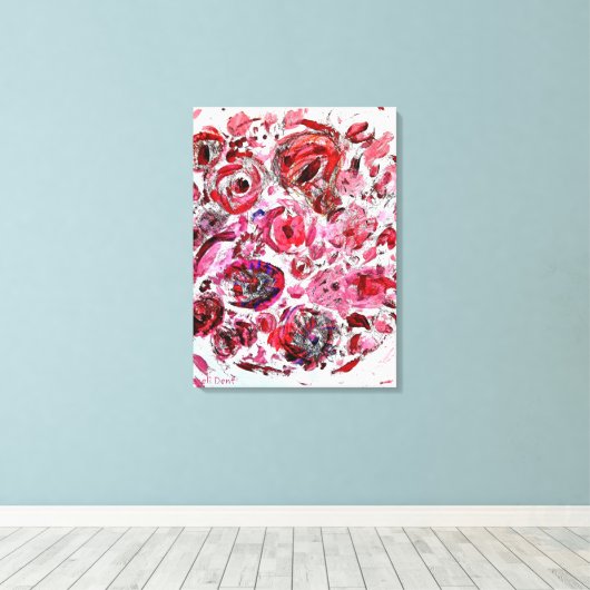 leidenschaftlich voller Emotionen Leinwanddruck (Insitu (Holzboden))