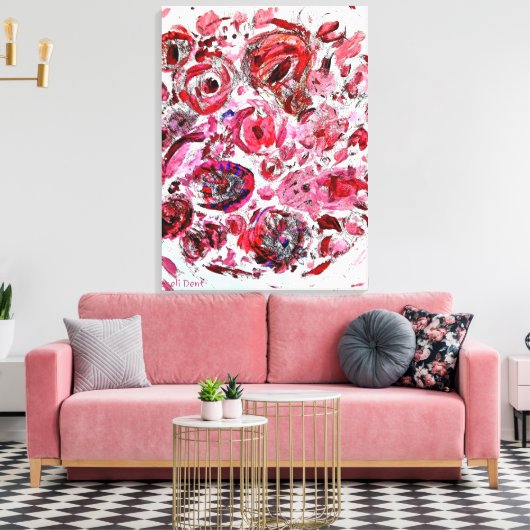 leidenschaftlich voller Emotionen Leinwanddruck (Insitu (Wohnzimmer))