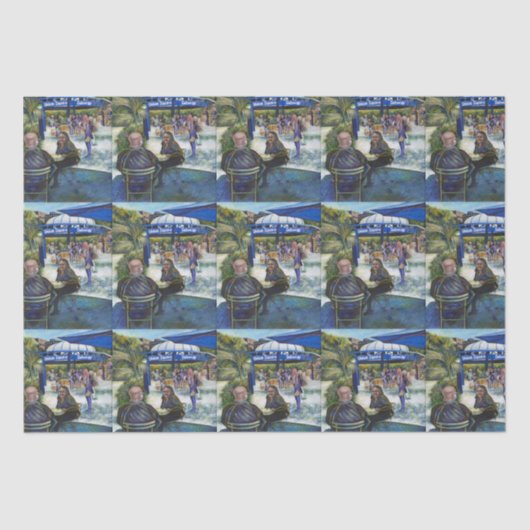 Leidenschaftliche Leute, die im Park spielen, NYC Seidenpapier (Vorderseite)