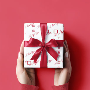 leidenschaftliche Liebe Valentinstag Geschenkpapier