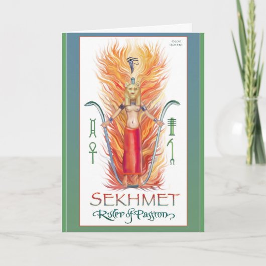Leidenschaftliche Sekhmet Karte (Vorderseite)