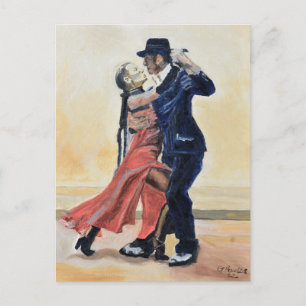 Leidenschaftliche Tango-Tänzer benutzerdefinierte Postkarte