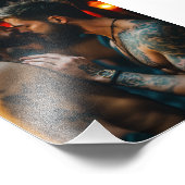 Leidenschaftliche Verbindung - Intime Tattooed Art Fotodruck (Ecke)