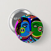 Leidenschaftlicher Kuss - Vintage Button (Vorne & Hinten)