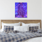 leidenschaftlicher lesbischer Kuss Leinwanddruck (Insitu (Schlafzimmer))