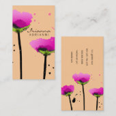 LEIDENSCHAFTLICHER PFIRSICH DER MOHNBLUMEN-311 VISITENKARTE (Vorne/Hinten)