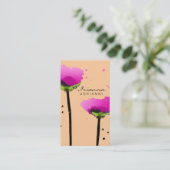 LEIDENSCHAFTLICHER PFIRSICH DER MOHNBLUMEN-311 VISITENKARTE (Stehend Vorderseite)