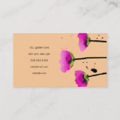 LEIDENSCHAFTLICHER PFIRSICH DER MOHNBLUMEN-311 VISITENKARTE (Rückseite)