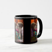 leidenschaftliches Paar vintage retro Tasse (VorderseiteRechts)