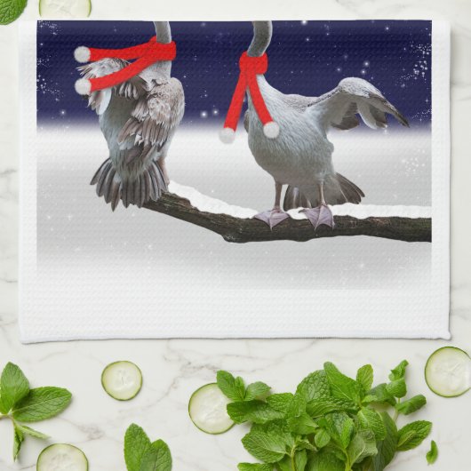 Leidenschaftliches Pelikan-Geschirrtuch Küchentuch (Gefaltet)