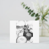 leidenschaftliches Schlagzeug Postkarte (Stehend Vorderseite)