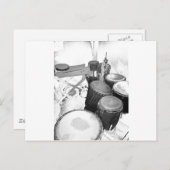 leidenschaftliches Schlagzeug Postkarte (Vorne/Hinten)