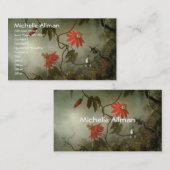 Leidenschafts-Blumen-und Kolibri-Geschäfts-Karten Visitenkarte (Vorne/Hinten)