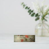 Leidenschafts-Blumen-und Kolibri-Visitenkarten Mini Visitenkarte (Stehend Vorderseite)