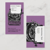 Leidenschafts-lila Vintager antiker Visitenkarte (Vorne/Hinten)