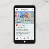 Leidenschafts-Rosa-Spott-Leder Instagram Art Visitenkarte (Rückseite)