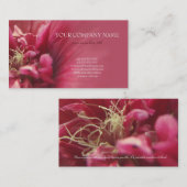 Leidenschafts-rote Blumen-Geschäfts-Karte Visitenkarte (Vorne/Hinten)