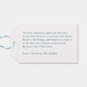 LEIDER CHRISTMAS! Schön, Pinguin mit Weihnachtsman Geschenkanhänger (Rückseite Horizontal)