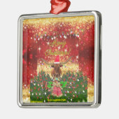 LEIDER CHRISTMAS! Texas LongHorn Style! Ornament Aus Metall (Links)