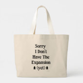 Leider gibt es noch keine Erweiterung, aber das Mo Jumbo Stoffbeutel (Rückseite)