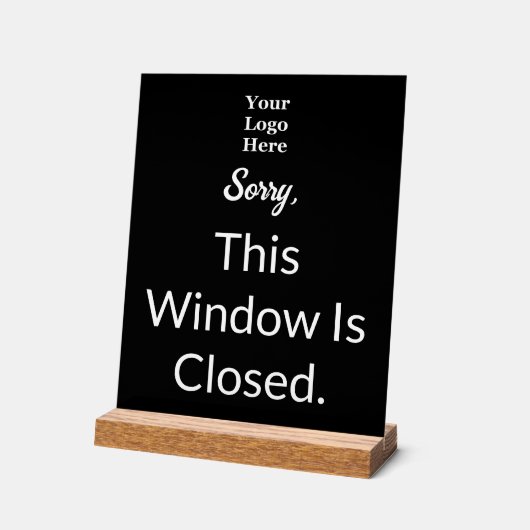 Leider ist dieses Fenster mit dem Schwarz-weißen T Acrylschild (Winkel)